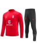 图片 AC Milan 2023-2024 Men's White Football Training Tracksuit (Zip-Neck Top & Soccer Pants)