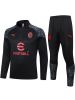 图片 AC Milan 2023-2024 Men's White Football Training Tracksuit (Zip-Neck Top & Soccer Pants)