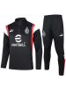 图片 AC Milan 2023-2024 Men's White Football Training Tracksuit (Zip-Neck Top & Soccer Pants)